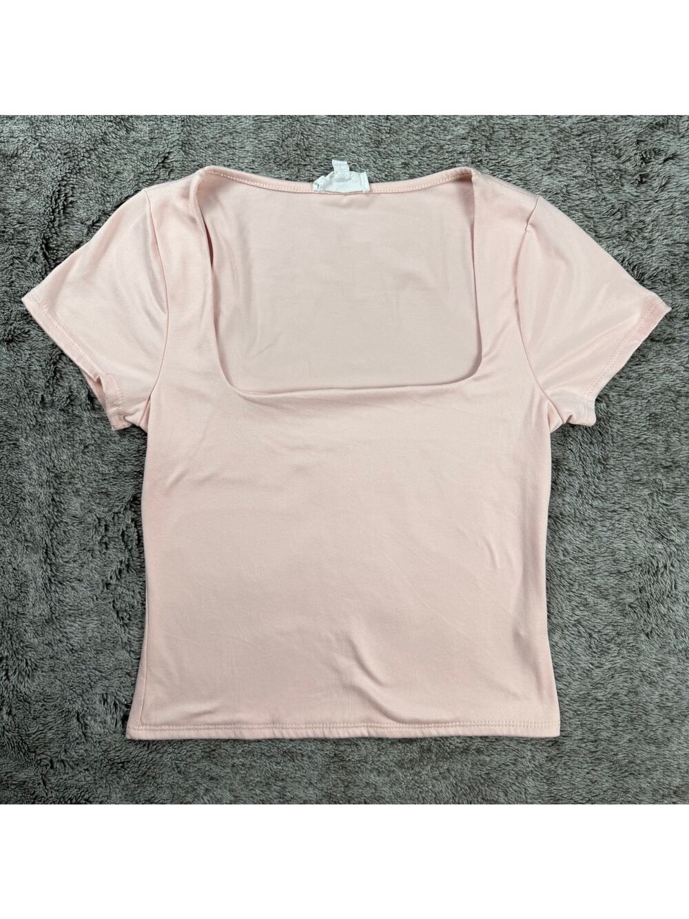 Live In The Moment Cropped Tee Women's Small Light Pink